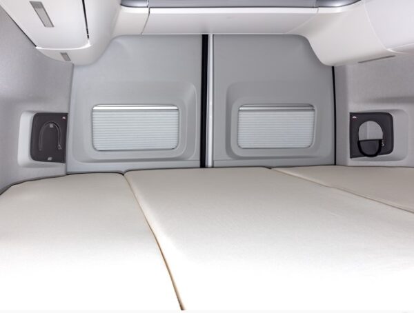 4TOP VW Grand California 600 verschließbares Abschluss-Set für die Ablagemulden in den D-Säulen, Design „Leder Palladium“