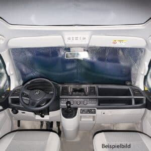ISOLITE Inside Isolierung, VW T6.1 Fahrerhausfenster 3-tlg., rundem Spiegelfuß ohne Sensoren im Innen-Rückspiegel
