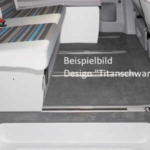 Veloursteppich Titanschwarz 2er-Bank Fahrgastraum, VW T6/T5 California Beach (ab 2011)