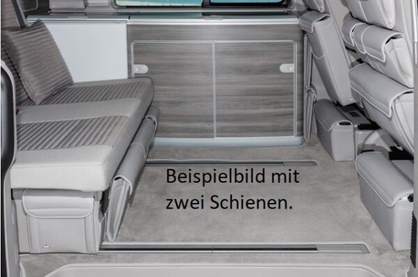 Veloursteppich Palladium 3 Bodenschienen Fahrgastraum, VW T6/T5 California Ocean/Coast/Comfortline