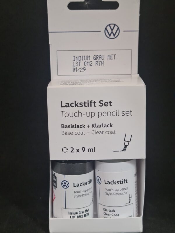 Original Volkswagen Audi Lackstift-Set Indiumgrau-Metallic LST0M2R7H