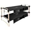 Disc-O-Bed XL Etagenbett Doppel-Feldbett in schwarz mit Seitentaschen